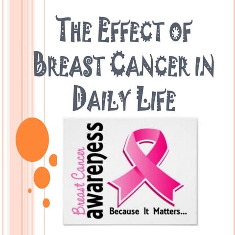 The effect of breast cancer in daily life