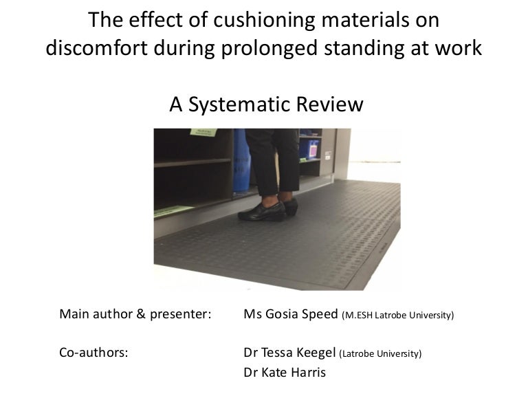 The effect of cushioning materials on during prolonged sta…