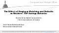 The Effect of Employer Matching and Defaults on Workers' TSP Savings Behavior