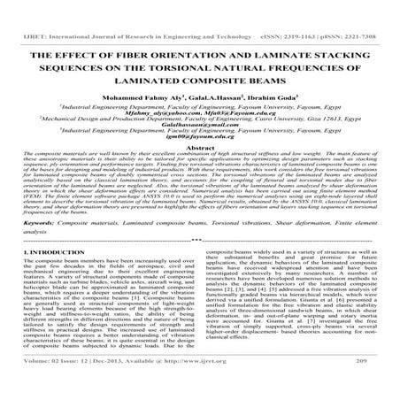 The effect of fiber orientation and laminate stacking
