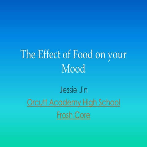 The effect of food on your mood
