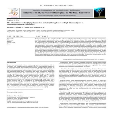 Metabolic effects of green tea | PDF