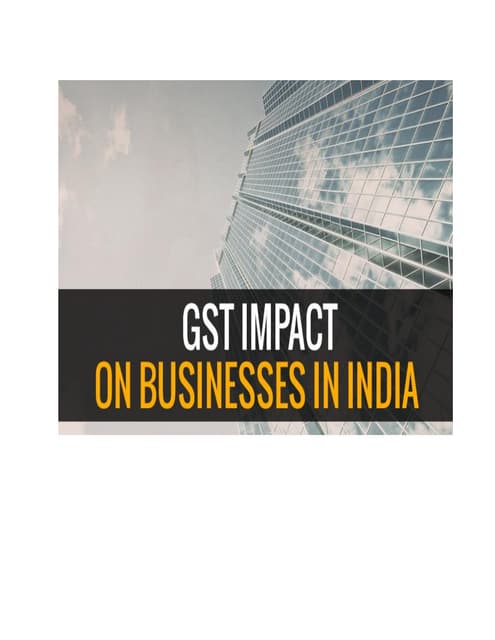 Impact of GST on Indian Economy | PPT