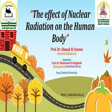 The effect of nuclear radiation on the human