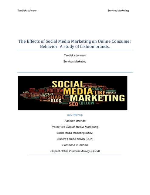 Impact of social media on consumer behavior | PPT