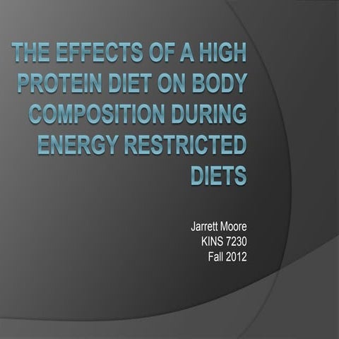 High Protein Diet Literature Review