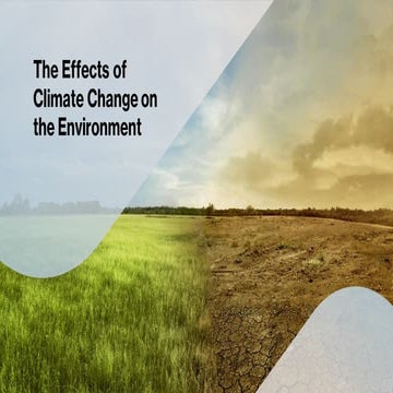 The Effects of Climate Change on the Environment | PDF