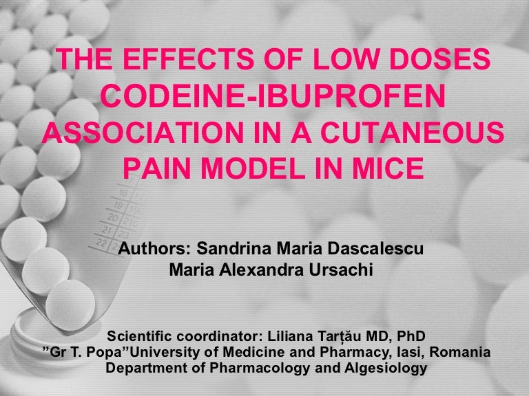 The effects of low doses codeine ibuprofen association in