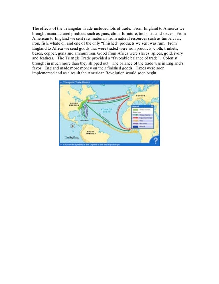 The effects of the triangular trade