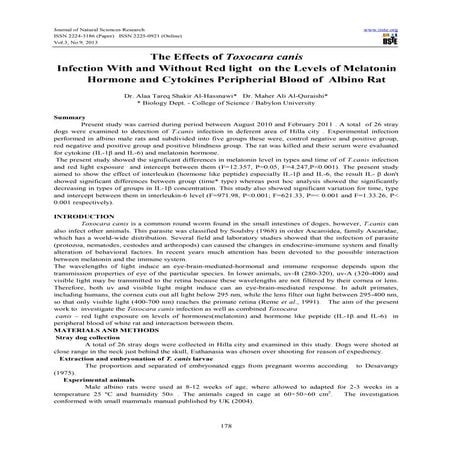 The effects of toxocara canis