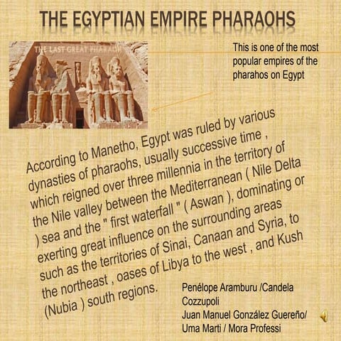 The egyptian empire  pharaohs