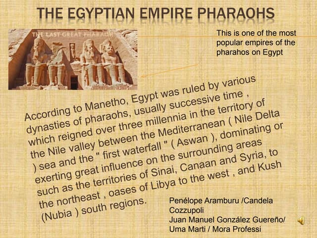 Egyptian Pharaohs Classification Chart | DOCX