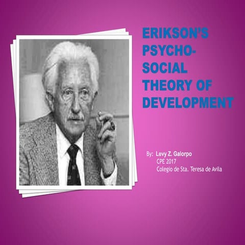The Eight (8) [plus 1] Psychosocial  Stages of Development by Erik Erikson