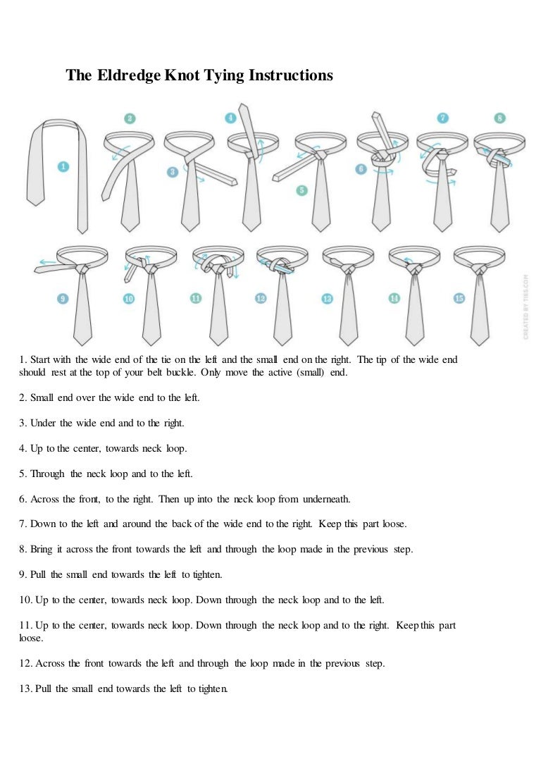 The Eldredge Knot Tying Instructions