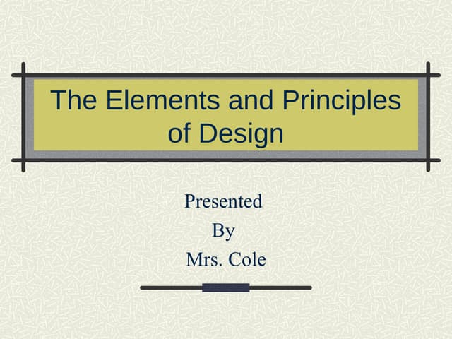 Basic Design Elements Principles Basic Design Elements Principles