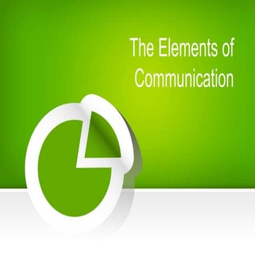 The elements of communication | PPT