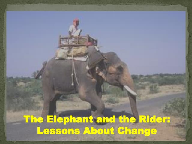 The Elephant And The Rider   Lessons About Change