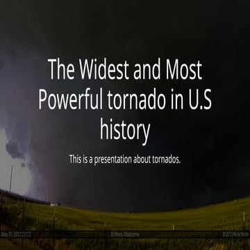 The Widest and Most Powerful Tornado in U.S. History: The El Reno 2013 ...