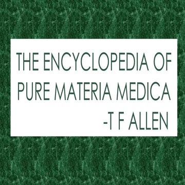 THE REVIEW OF THE ENCYCLOPEDIA OF PURE MATERIA MEDICA.BHMS.MATERIA MEDICA.HOMOEOPATHY