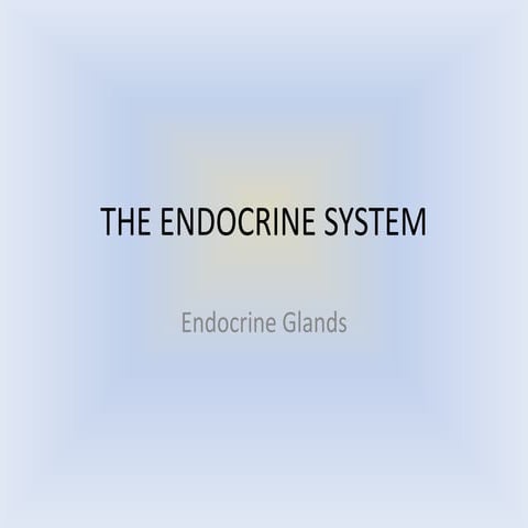 The endocrine system