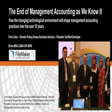 The End of Management Accounting As We Know It  