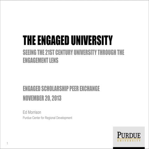 The Engaged University November 2013