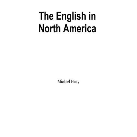 The English in North America