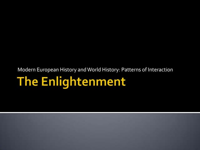 The enlightenment