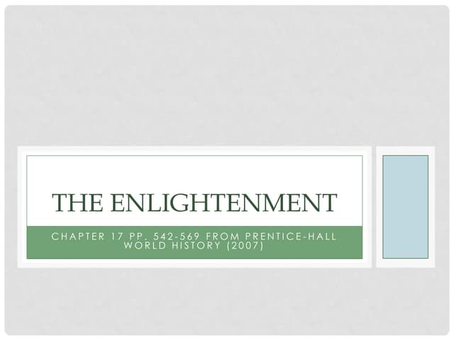 The enlightenment chapter 17 power point