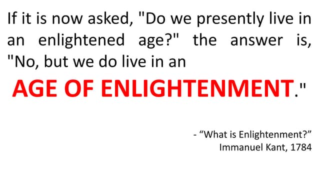 The enlightenment