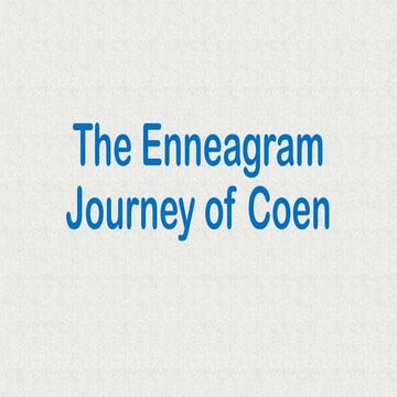 The Enneagram Journey of Coen