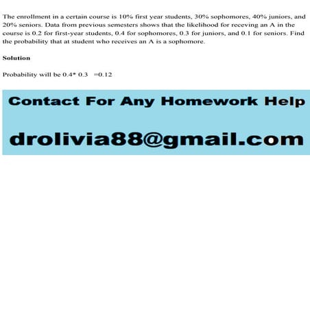 The enrollment in a certain course is 10 first year students, 30 s.pdf