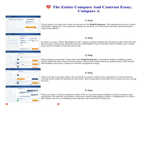 The Entire Compare And Contrast Essay. Compare A