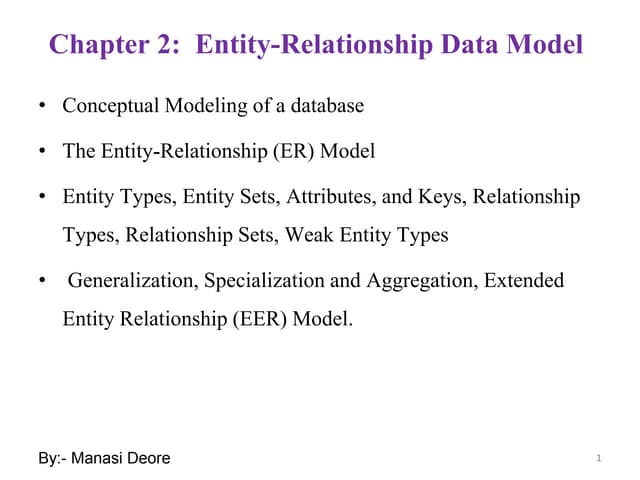 Beautiful view of Entity-Relationship Er Models