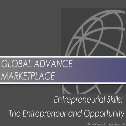 The Entrepreneur and Opportunity