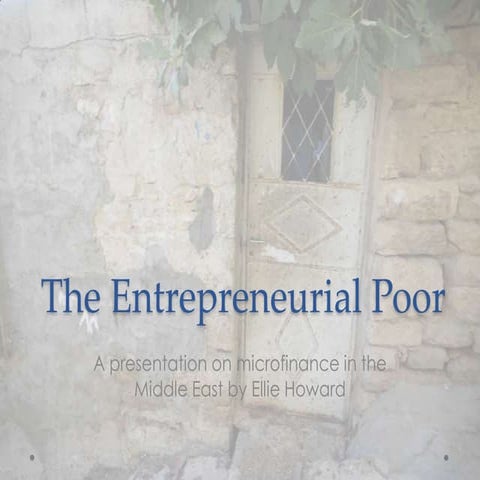 The entrepreneurial poor | PPTX