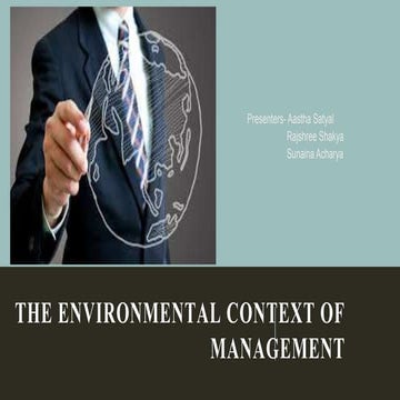 The environmental context of management