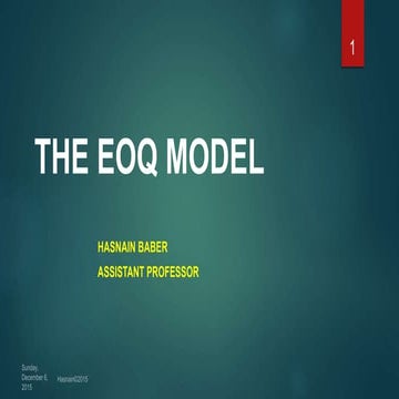 The eoq model