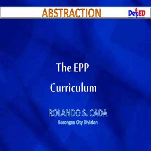 The EPP K to 12  Curriculum