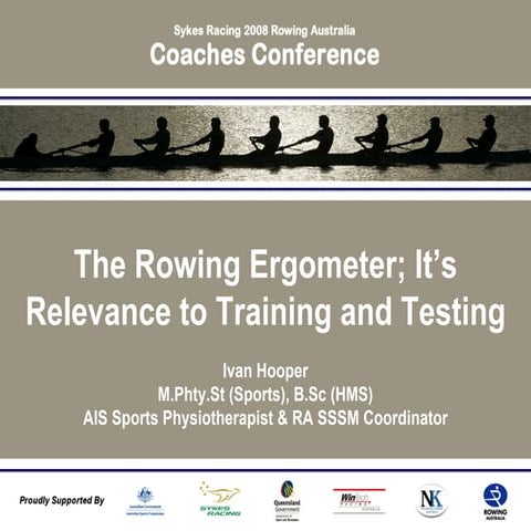 Rowing ergometers as an aide to on-water training pros and cons | PDF