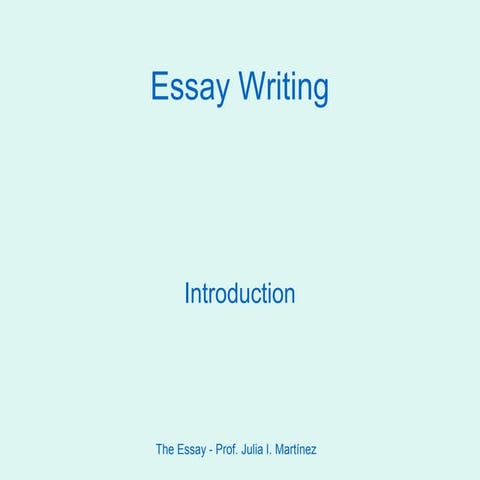 The essay