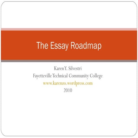 The essay roadmap