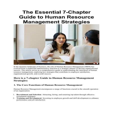 Top 7 Chapter Guide to Human Resource Management Strategies | Enterprise Wired