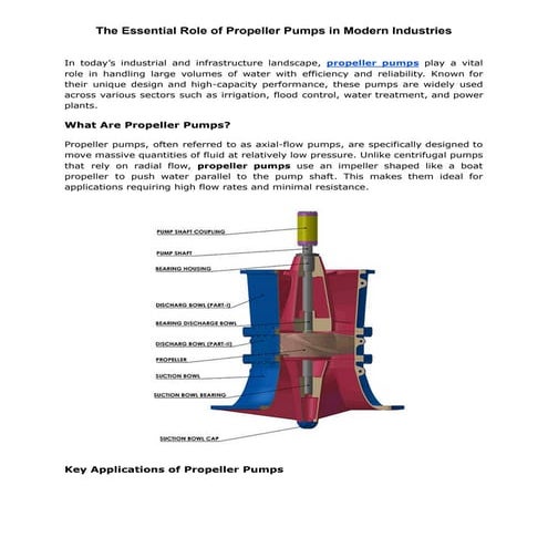 A Guide To Propeller Pump | PDF