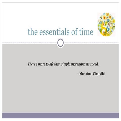 The Essentials Of Time
