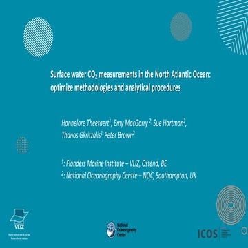 Theetaert, Hannelore: Surface water CO₂ measurements in the North Atlantic Oc...