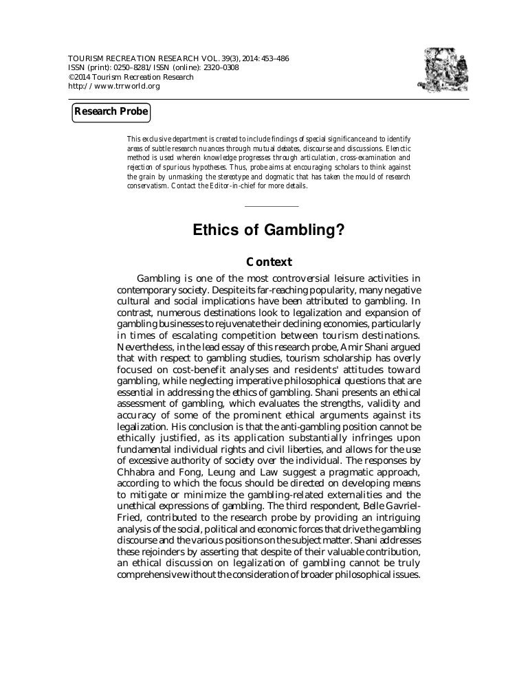 cause and effect of gambling essay