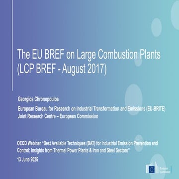 The EU BAT-Reference Document on Large Combustion Plants: Georgios Chronopoulos