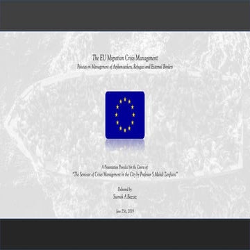 The EU Migration Crisis Management