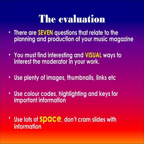 AS MEDIA COURSEWORK: The Evaluation